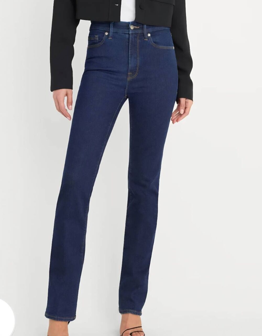 Good American Good legs straight jeans  in denethicblue04 sz 00-4
